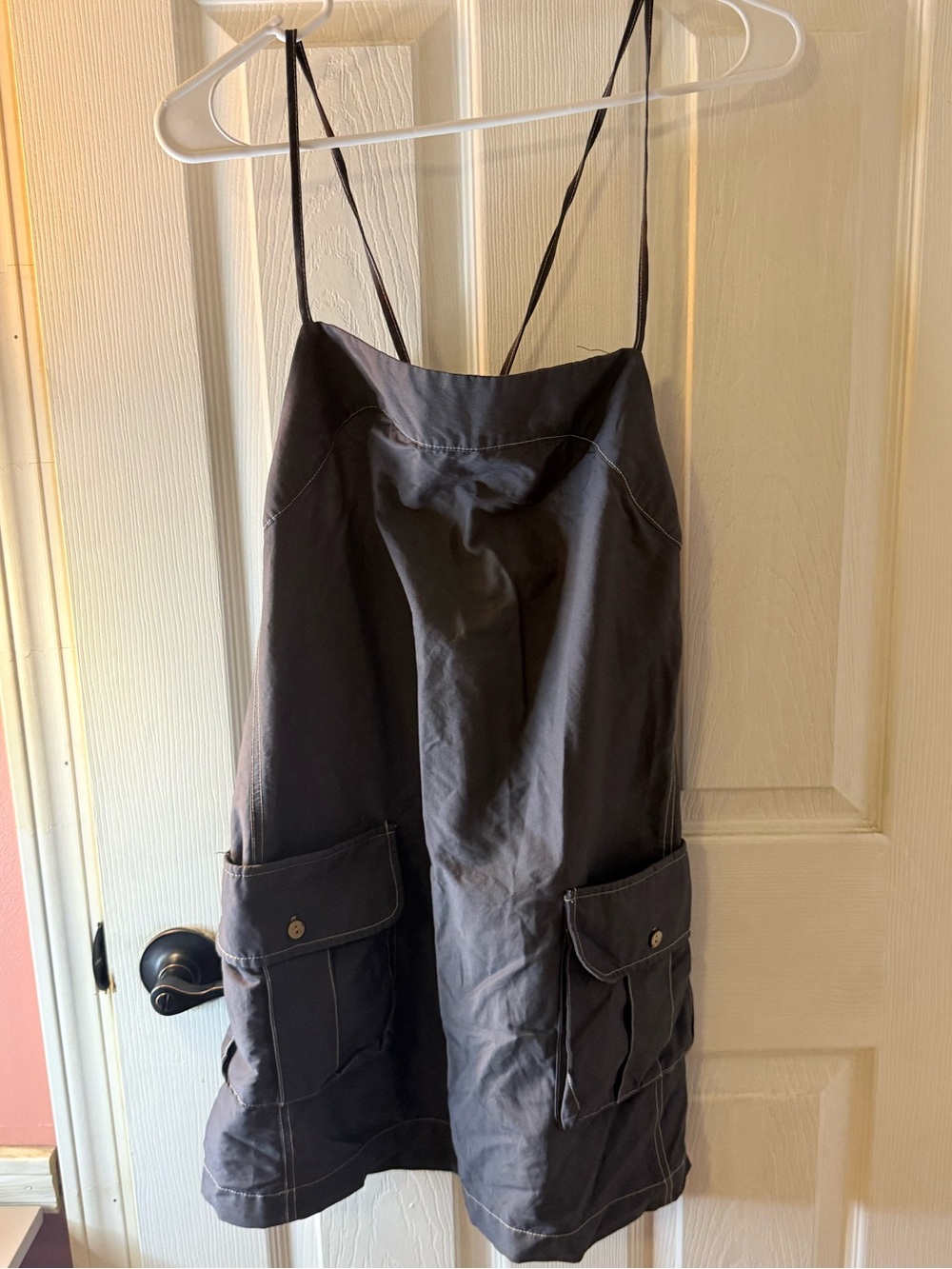 Free People charcoal gray coverall  Utility Dress, Sz small